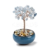 Natural Aquamarine Chips Tree Decorations DJEW-M012-02B-1