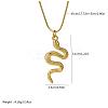 Vintage 304 Stainless Steel Snake Animal Pendant Necklaces LV0178-1-3