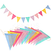 Imitated Burlap Bunting Triangle Flag Banner FIND-WH20019-120-1