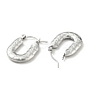 304 Stainless Steel Rectangle Chunky Hoop Earrings for Women EJEW-G293-05P-2