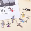 Glass/Gemstone Beads Pendants PALLOY-PH0013-04-4