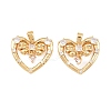 Brass Micro Pave Cubic Zirconia Pendants KK-I475-05G-02-1