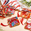 6Pcs 6 Styles Square Cloth Jewelry Packing Pouches Drawstring Bags with Tassel ABAG-WR0001-05-4
