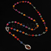 Alloy & Resin Colorful Rosary Bead Necklaces FS-WG28636-02-1