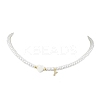 Brass Micro Pave Grade AAA Cubic Zirconia Letter Pendant Necklaces NJEW-JN04771-25-1
