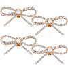4Pcs Alloy Rhinestone Shoe Decoration AJEW-GF0009-28KCG-1