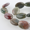 Natural Agate Glossy Oval Bead Strands G-E221-03D-1