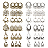 48Pcs 6 Style Tibetan Style Chandelier Component Links TIBE-SC0001-46-1
