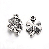 Tibetan Style Alloy Clover Charms X-TIBEP-2765-AS-RS-1