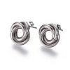 Tarnish Resistant 304 Stainless Steel Stud Earrings EJEW-L241-02P-1