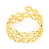 Hollow Oval Brass Open Cuff Rings RJEW-Q781-09G-2