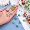 10Pcs Gemstone Charm Pendant Crystal Quartz Healing Natural Stone Pendants Buckle for Jewelry Necklace Earring Making Cra JX599F-4