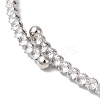 Rack Plating Brass Cubic Zirconia Elasticity Necklaces NJEW-S425-01P-4