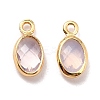 Eco-Friendly Brass with Glass Pendants KK-K268-01T-2