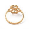 Ion Plating(IP) 201 Stainless Steel Hollow Flower Finger Ring for Women RJEW-J051-13G-3