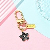 Alloy Enamel Flower Pendant Decorations HJEW-YW00002-3