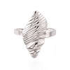 Adjustable 304 Stainless Steel Cuff Open Rings for Women RJEW-N052-23P-2