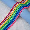 10 Strands 10 Colors Flat Round Handmade Polymer Clay Beads CLAY-SZ0002-04B-4