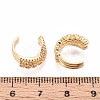 Brass Micro Pave Clear Cubic Zirconia Cuff Earrings EJEW-T047-80G-3