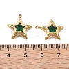 304 Stainless Steel Micro Pave Cubic Zirconia Pendants STAS-Z121-44G-2