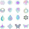 201 Stainless Steel Filigree Pendants STAS-UN0003-28-1