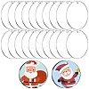 30Pcs Transparent Acrylic Blank Big Pendants TACR-SC0001-20-1
