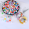 Round Silicone Focal Beads SI-JX0046A-95-3