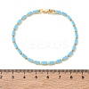 Synthetic Turquoise Tennis Bracelets KK-CBA964F-01G-02-5