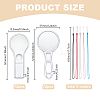 12pcs 2 Styles Plastic/Acrylic Magnifier AJEW-AR0001-96-2