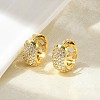 Brass Micro Pave Cubic Zirconia Hoop Earrings LS-EJEW-D311-078G-3