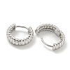 Brass Hoop Earrings EJEW-L211-010E-P-2
