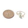 Round Natural Gemstone Finger Ring RJEW-TA00130-4