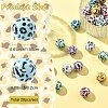 28Pcs 7 Colors Printed Opaque Acrylic Beads OACR-FS0002-46-4