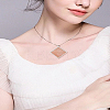 24Pcs 3 Colors Rack Plating Alloy Rhombus Open Back Bezel Pendants FIND-LP0004-79-3