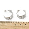 304 Stainless Steel C-Shaped Stud Earrings for Women EJEW-A119-15P-5