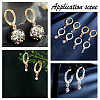 24Pcs 4 Style 201 Stainless Steel Huggie Hoop Earrings Findings STAS-DC0001-23-6