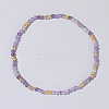 Bohemian Style Natural Amethyst Faceted Round Beaded Stretch Bracelets for Women's Fashion Luxury Versatile BW4401-2-1