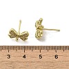 Rack Plating Brass & Cubic Zirconia Stud Earring Findings KK-G487-08G-3