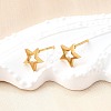 304 Stainless Steel Tiny Hollow Out Star Stud Earrings for Women STAS-A065-01G-5