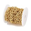 Brass Textured Oval Link Chains CHC-L054-17G-3