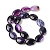 Natural Striped Agate/Banded Agate Beads Strands G-Q182-01G-3