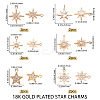 12Pcs 6 Styke Long-Lasting Plated Brass Micro Pave Clear Cubic Zirconia Charms KK-BBC0001-62-2