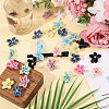 40Pcs 10 Colors Velvet with Resin Rhinestone Cabochons FIND-CA0011-27-5