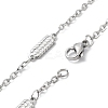 Non-Tarnish 304 Stainless Steel Rectangle Link Chain Necklace LS-NJEW-K249-05P-3