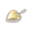 Rack Plating Brass Micro Pave Clear Cubic Zirconia Pendants KK-S380-37B-P-2