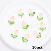 10Pcs Glass Pendants PALLOY-YW00040-08-1