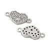 Brass Micro Pave Cubic Zirconia Connector Charms KK-U056-43P-2