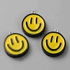 Opaque Resin Enamel Pendants RESI-WH0036-20A-2