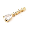 Brass Micro Pave Cubic Zirconia Pendants KK-F901-04A-G-2