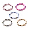 Acrylic Curved Tube Beaded Stretch Bracelet BJEW-JB08443-1